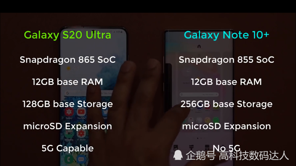 三星s20ultra对比三星note10相差一代旗舰有何差距