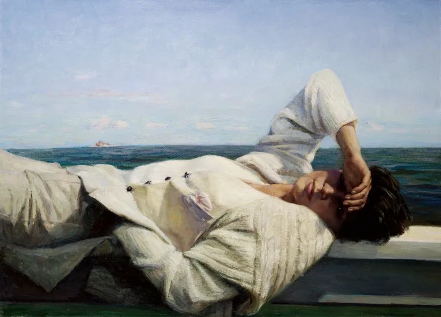 油画《躺着的海》