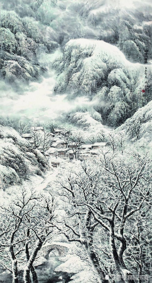 《瑞雪兆丰年》180×96㎝