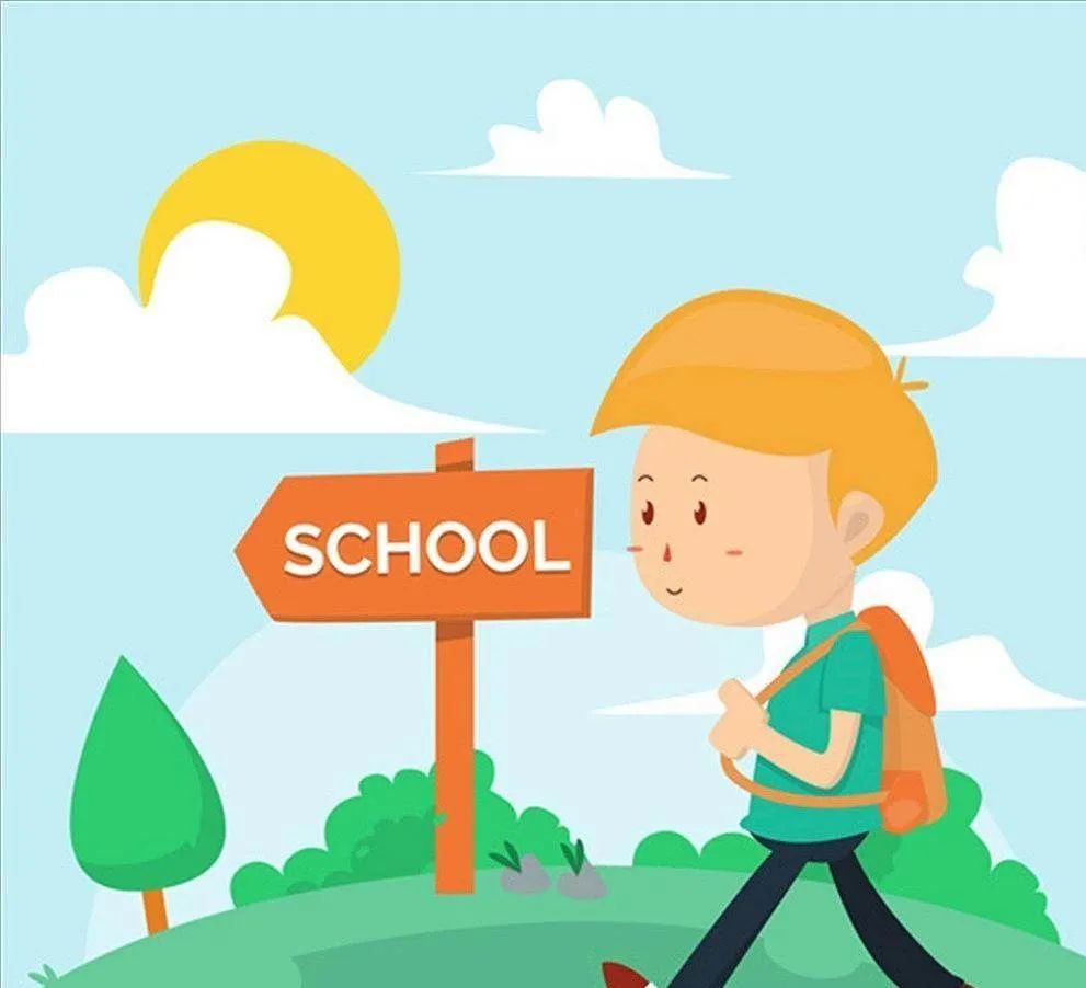 上学路上 上学路上采用步行,骑车或乘坐私家车