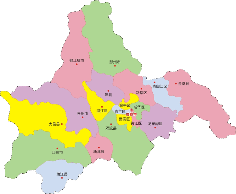 地形:成都有平原,也有丘陵,还有山地,地势多种多样.