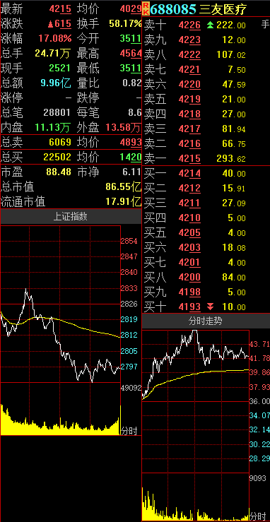 12股飘红 三友医疗逆势大涨17.08%