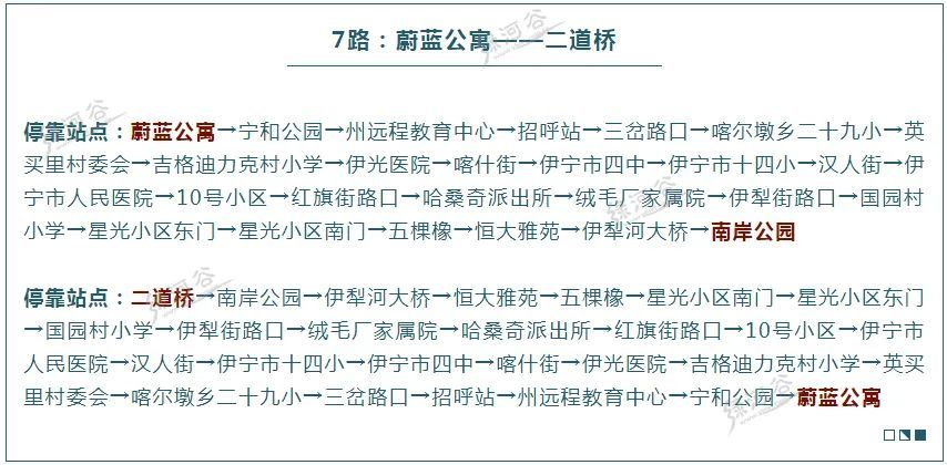 2020年伊宁最新,最全公交车线路走向及站点信息,建议收藏备用!