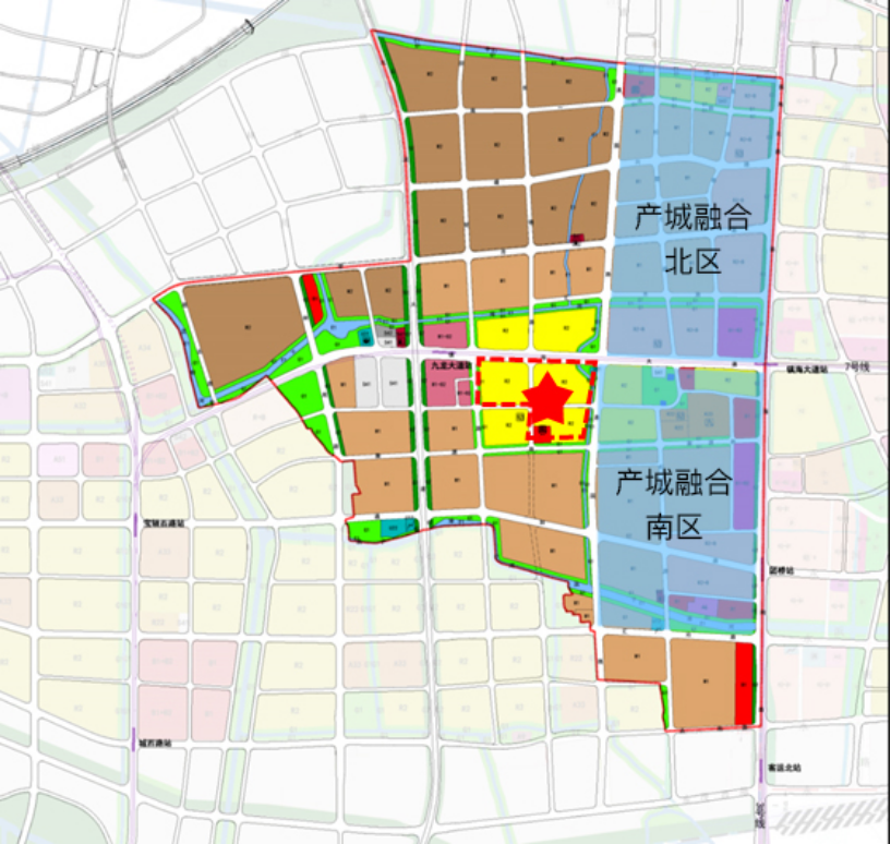 根据镇海区的未来发展战略,未来北中心将继续向核心区西侧的 功能复合