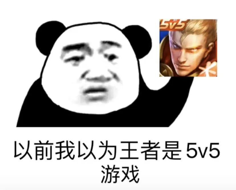 沙雕表情包 l 以前以为王者是个5v5游戏