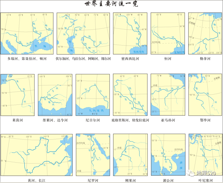 世界主要海峡岛屿半岛河流和湖泊位置地图你都认识吗