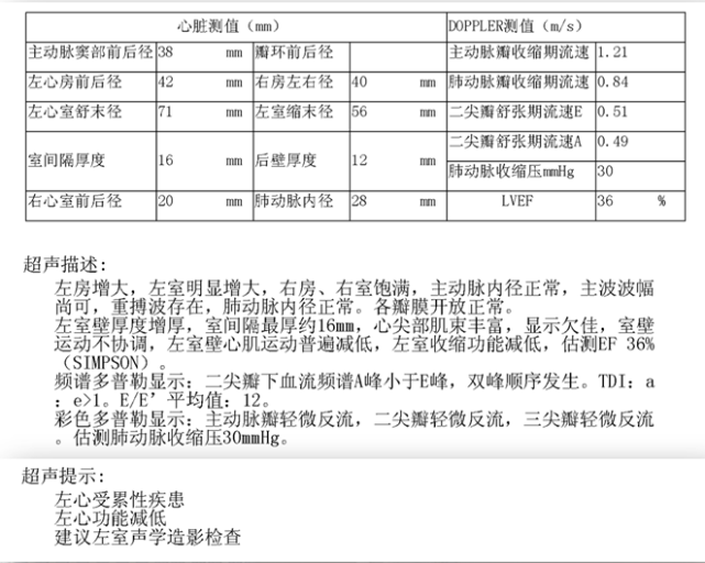 心率85次/分,心律齐,心音减低,各瓣膜听诊区未闻及心脏杂音.