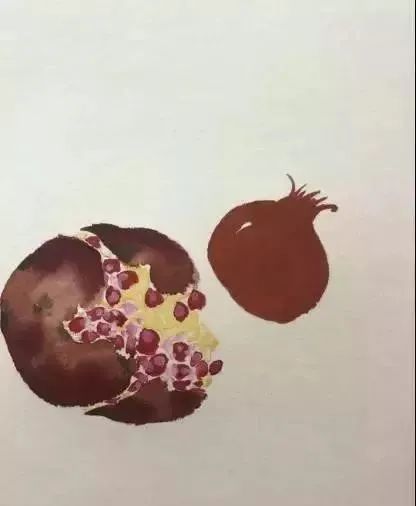 书画联盟丨没骨画教程 石榴 菊花 桂花 兰花 月季的没骨画法