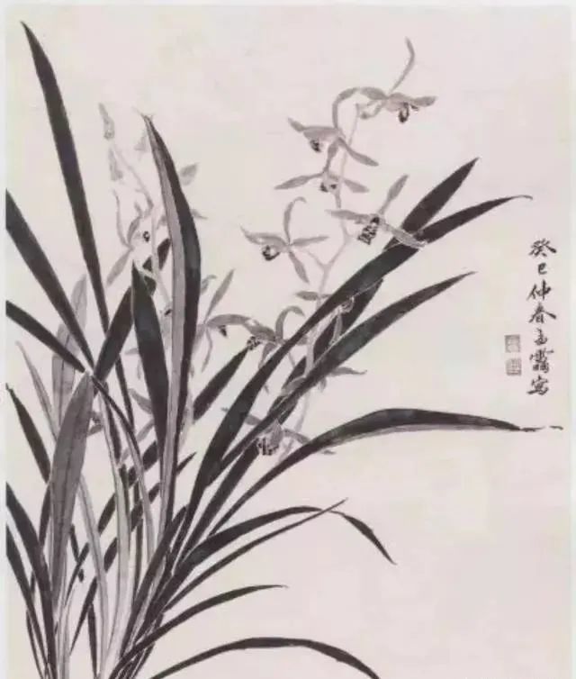 书画联盟丨没骨画教程 石榴 菊花 桂花 兰花 月季的没骨画法