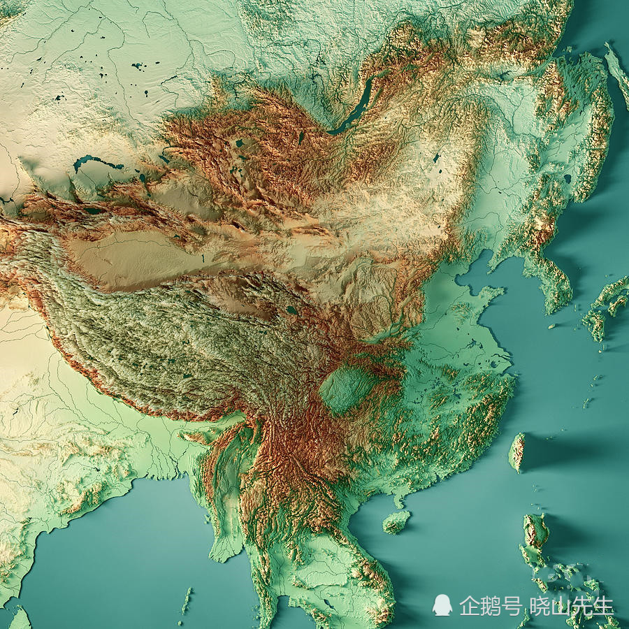 中国地形图3d版