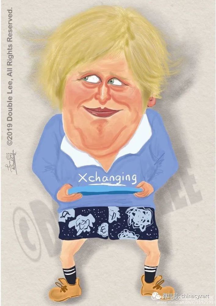 英国首相/约翰逊/肖像漫画_腾讯新闻