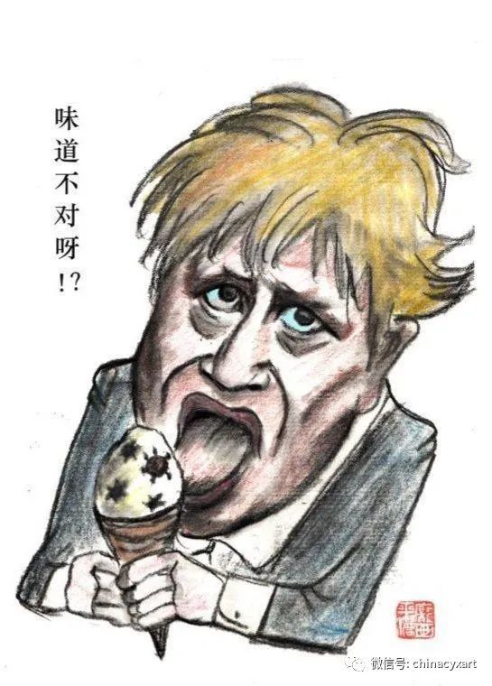 英国首相/约翰逊/肖像漫画_腾讯新闻