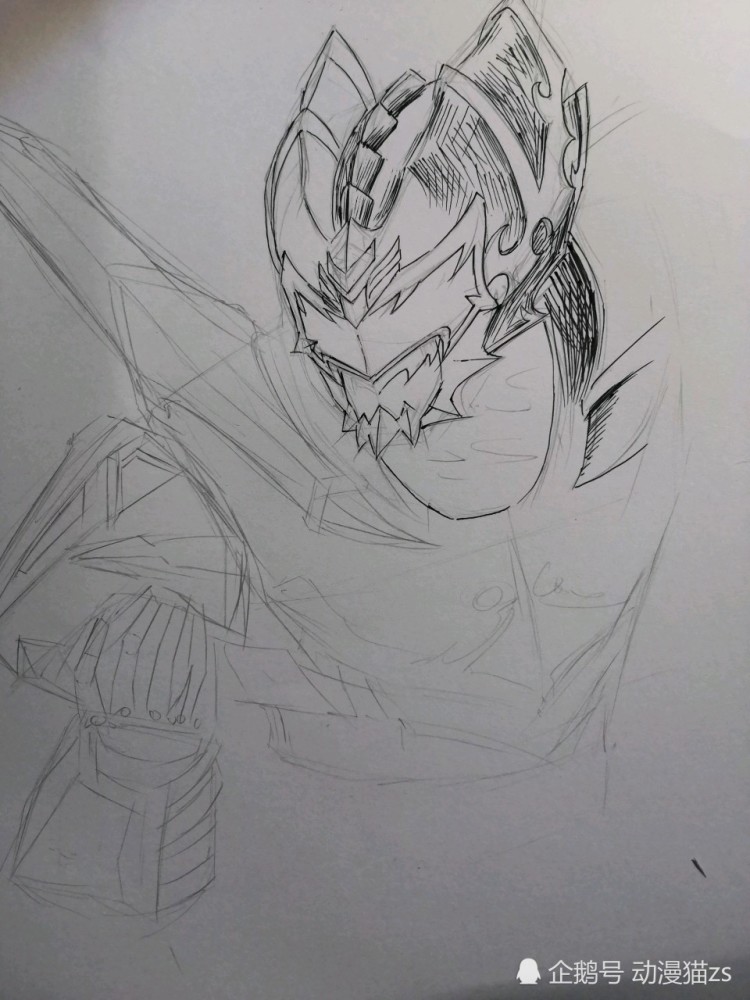 中性笔帝皇侠绘画