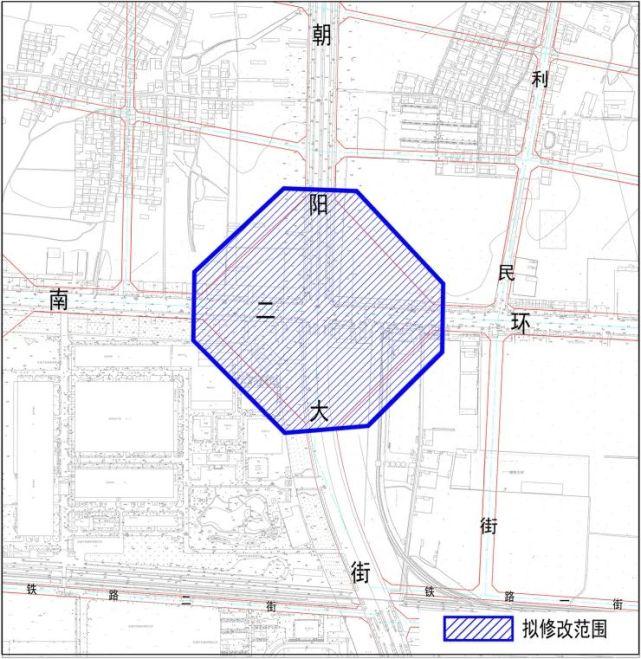 保定南二环与朝阳大街交口范围局部地块规划修改