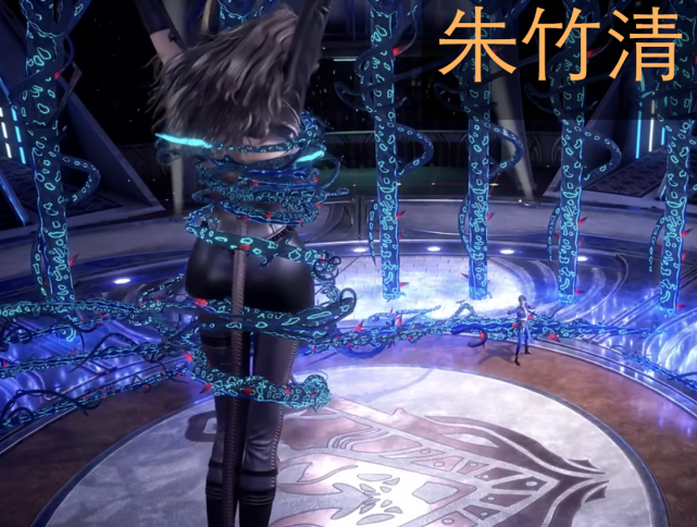 被蓝银草"五花大绑"的女主,孟依然一脸不服,小舞的反应太可爱了