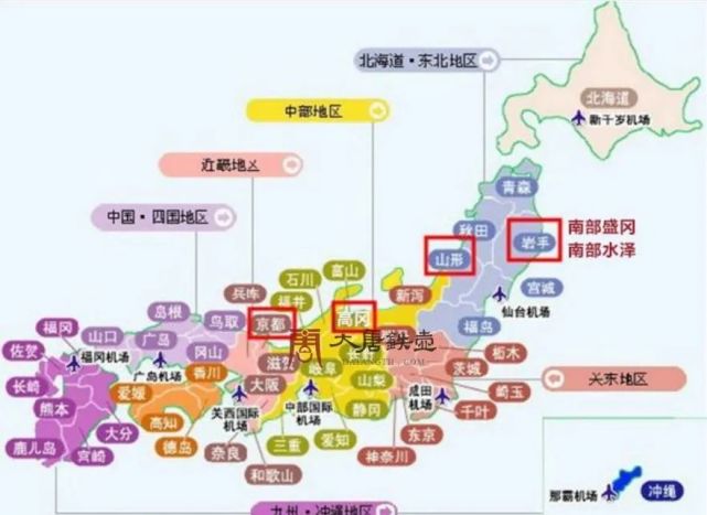 ▼日本铁壶四大产地地图从日本岩手县的首府盛冈往北60公里,有一个