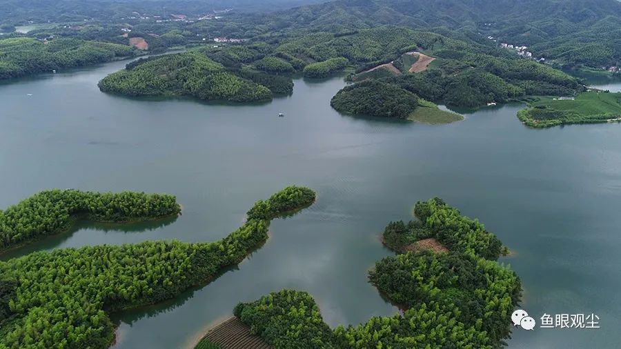 航拍郎溪石佛山—天子湖风光