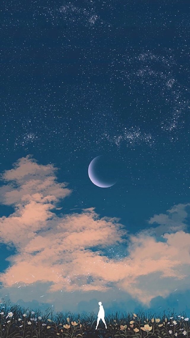 夜梦童话-轻柔的月光,静谧的夜空
