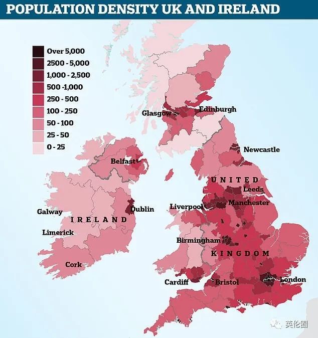 英国现有人口数_英国人口密度分布图