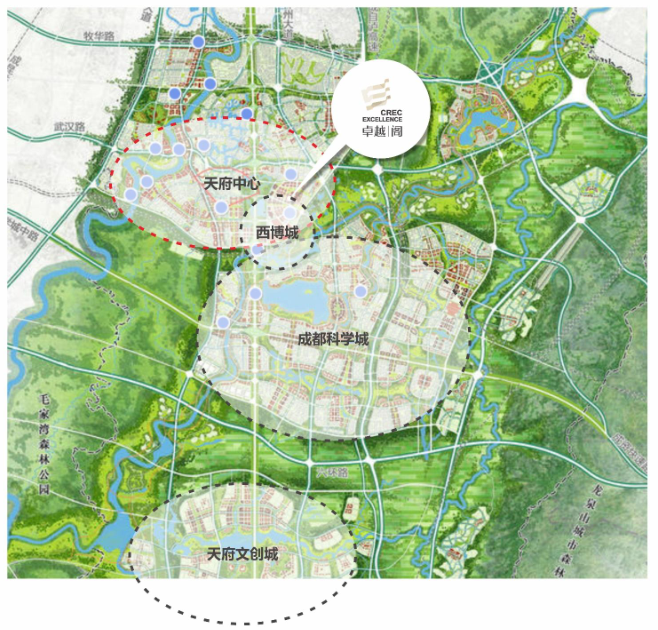 它和成都科学城,中国西部国际博览城,天府文创城一道,被称作天府新区