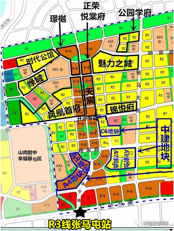 我们在现场看到,中建项目正在施工中,它距离r3线张马屯站很近