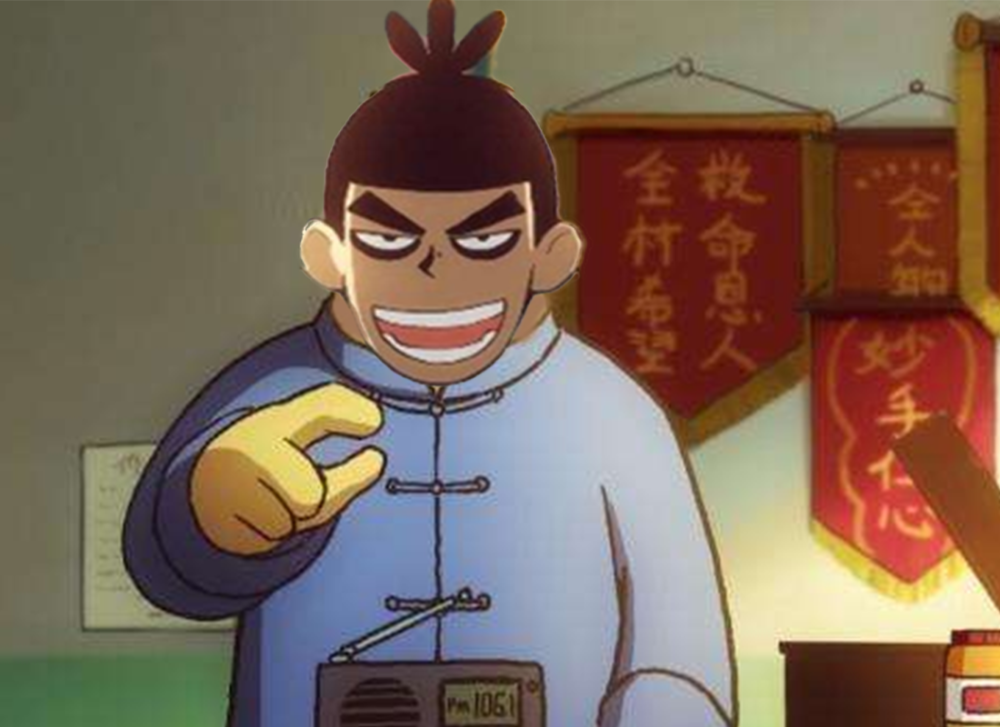 当他们换头之后,小飞的样子就如他的父亲一样,是一个身材瘦长的蓝羽鸡
