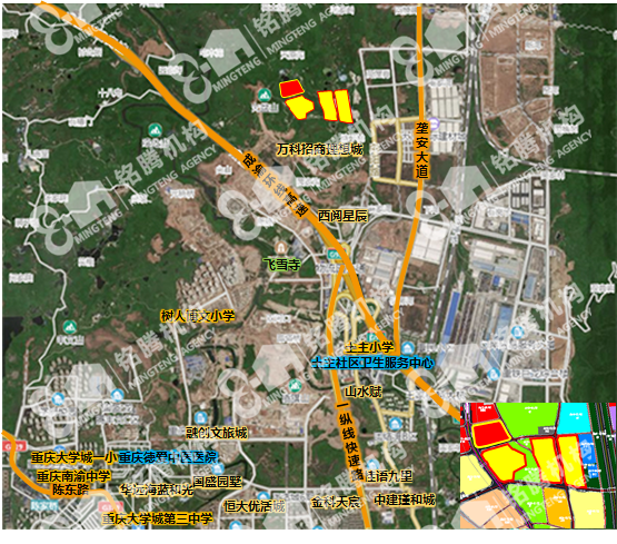 沙坪坝区西永组团ah标准分区ah12-01/04等号地块 (位置图仅供参考