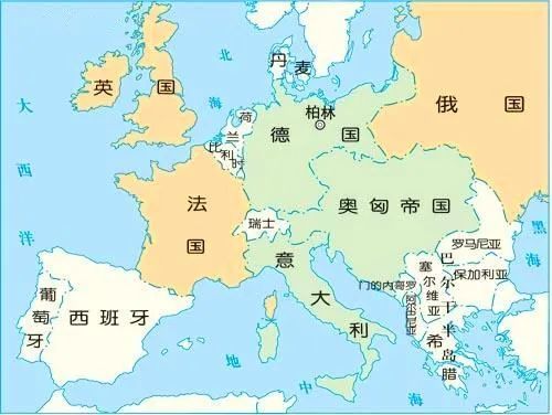 (第一次世界大战前欧洲地图.