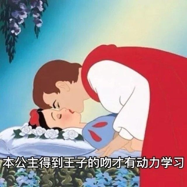 338波表情包:本公主只有得到王子的吻才有动力学习!