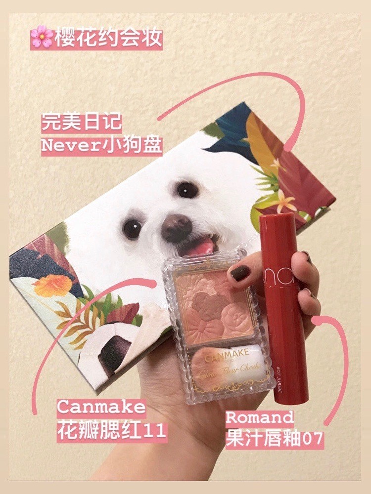 完美日记小狗盘太实用!四款眼妆安排上,还有腮红口红搭配