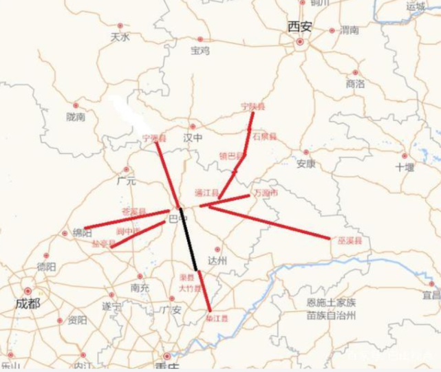 四川巴中2020年后高速公路建议规划