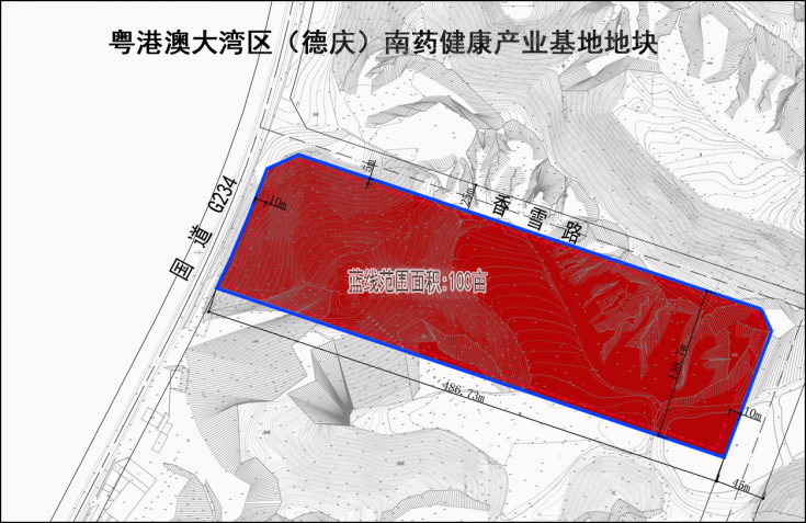 06 规划图 01 地块位置 德庆县悦城镇. 02 面积 75亩.