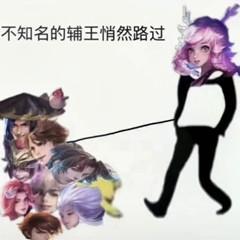 王者荣耀瑶沙雕表情包:此时一位不知名的辅王悄然路过