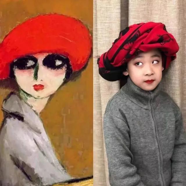 这个男孩模仿的是马奈的《吹笛子的少年》.