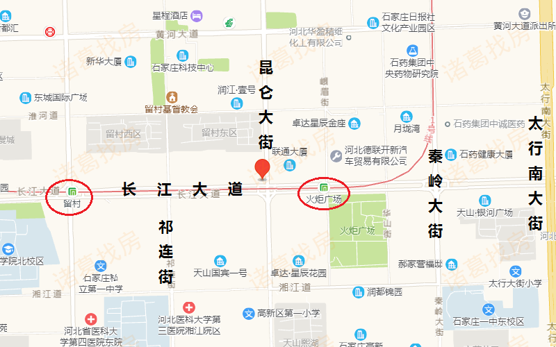 地铁1号线,周边有 石家庄私立第一中学, 石家庄一中东校区, 高新区第