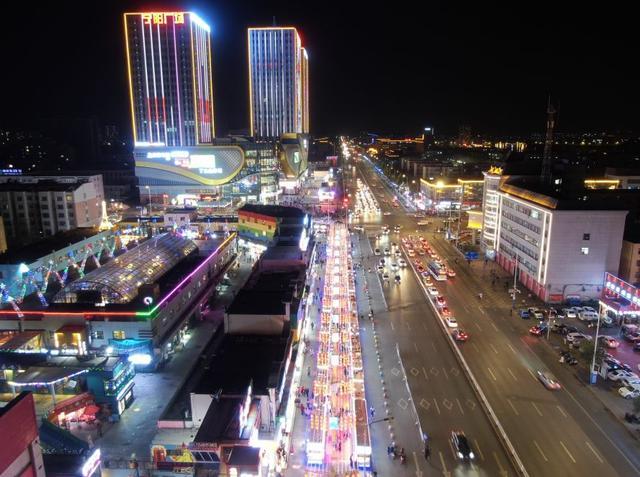 银川怀远市场夜景