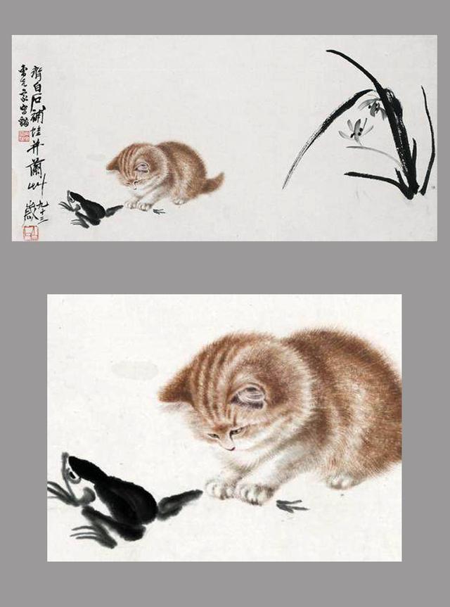 名家画猫,也有撸猫爱好,看齐白石,刘继卤,曹克家