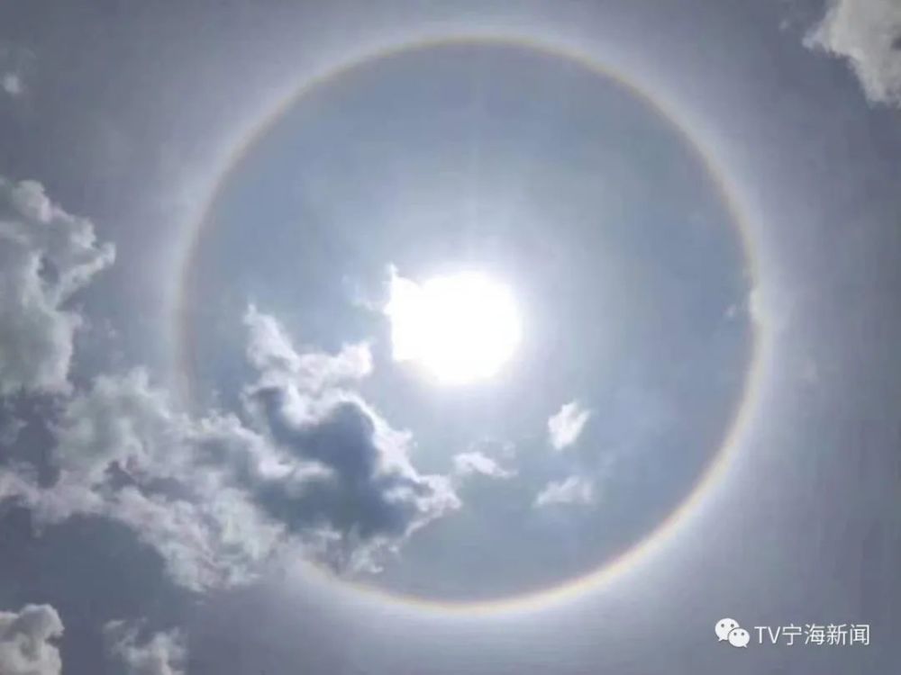 民间有"日晕三更雨,月晕午时风"的谚语,其意思就是若出现日晕的话