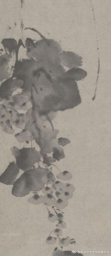《水墨葡萄图轴》徐渭