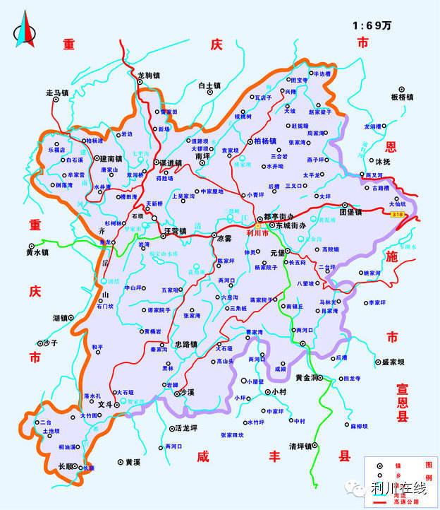 利川市辖2街道办事处,7镇,5乡.截至2011年,利川市总人口90.