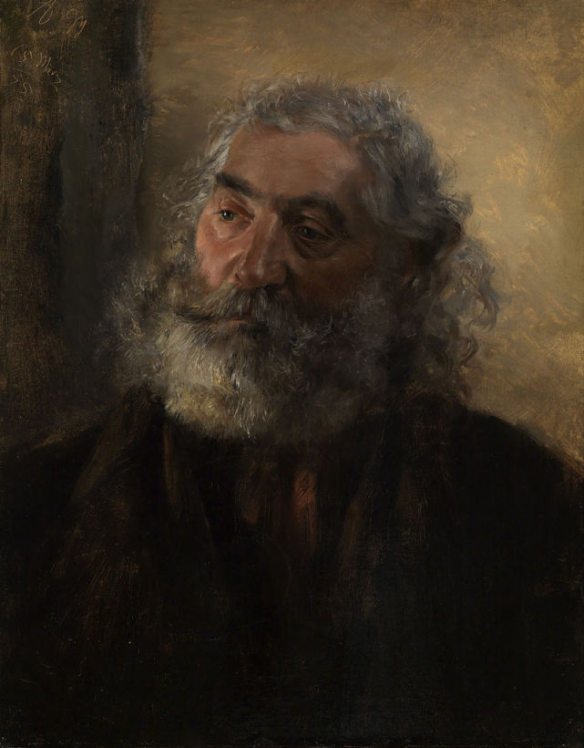 男人肖像画:油画,色粉,水粉男人像-阿道夫·门采尔