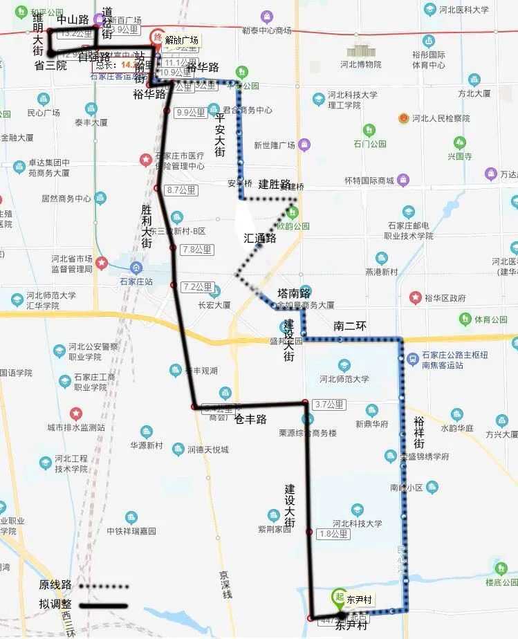 最新石家庄拟新增一条公交线路多条线路有调整