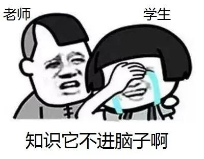 关于最终成效 普通学生os:老师,知识他不进脑子啊!