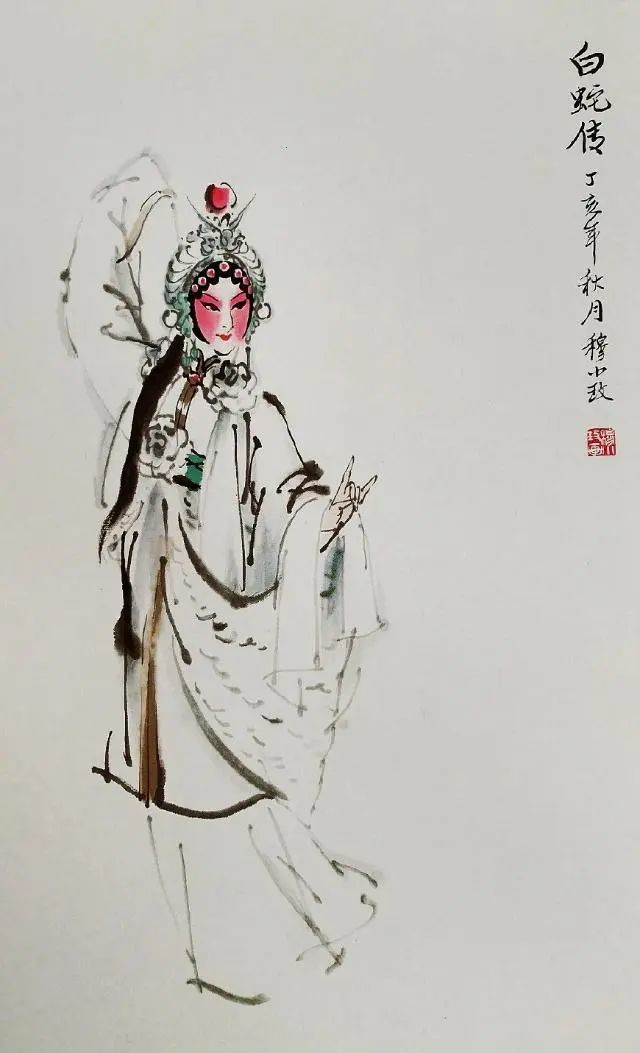 失聪女画家潜心学习20年,用水墨画出京剧里古典美人