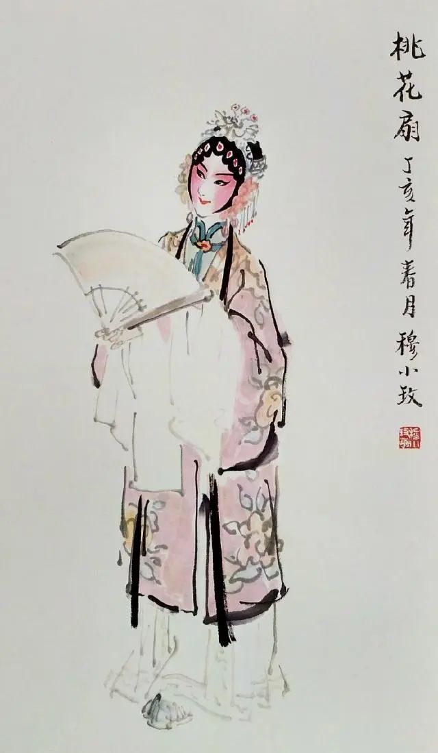 失聪女画家潜心学习20年,用水墨画出京剧里古典美人