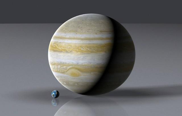 木星与地球大小比较,实际地球还要小很多