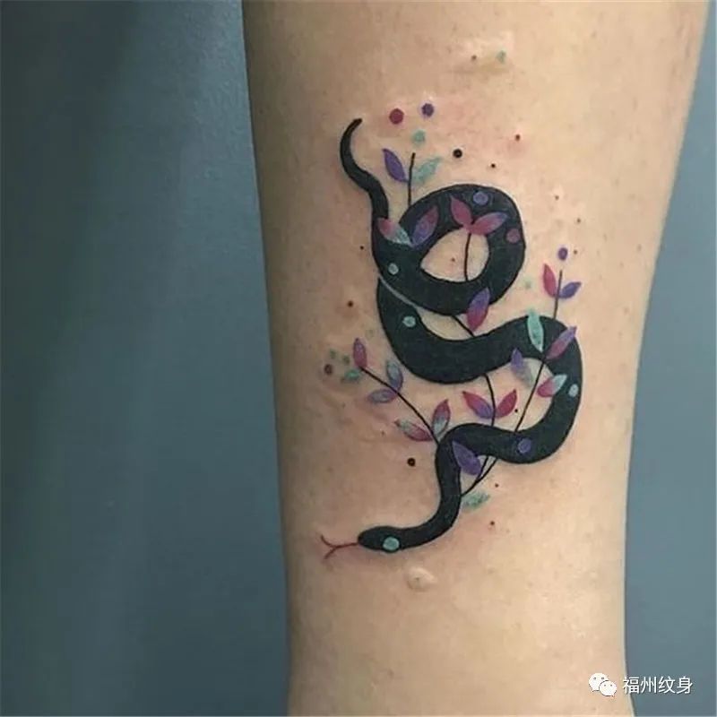 蛇纹身图案,喜欢记得收藏撒