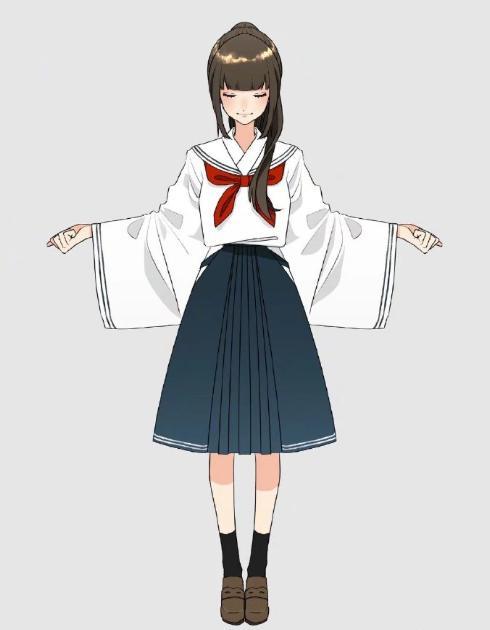 日本画师将水手服和传统服饰做了结合,好羡慕日本的女