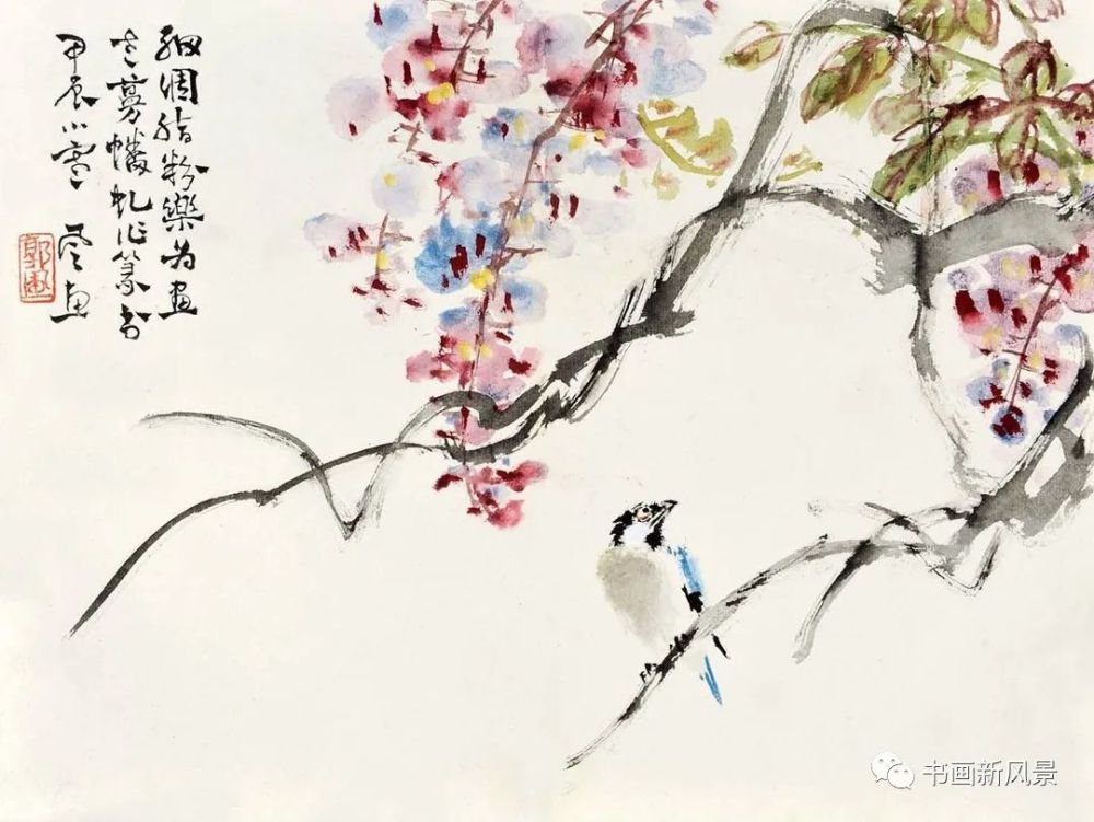 写出来的花鸟,极富韵味!