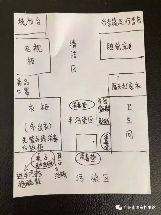 驻地酒店房间分区示意图